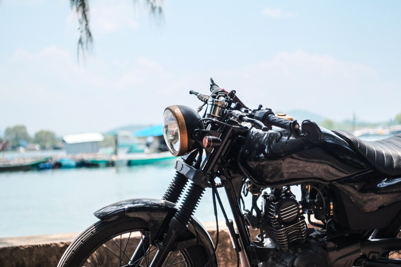 Motorcycle at the beach