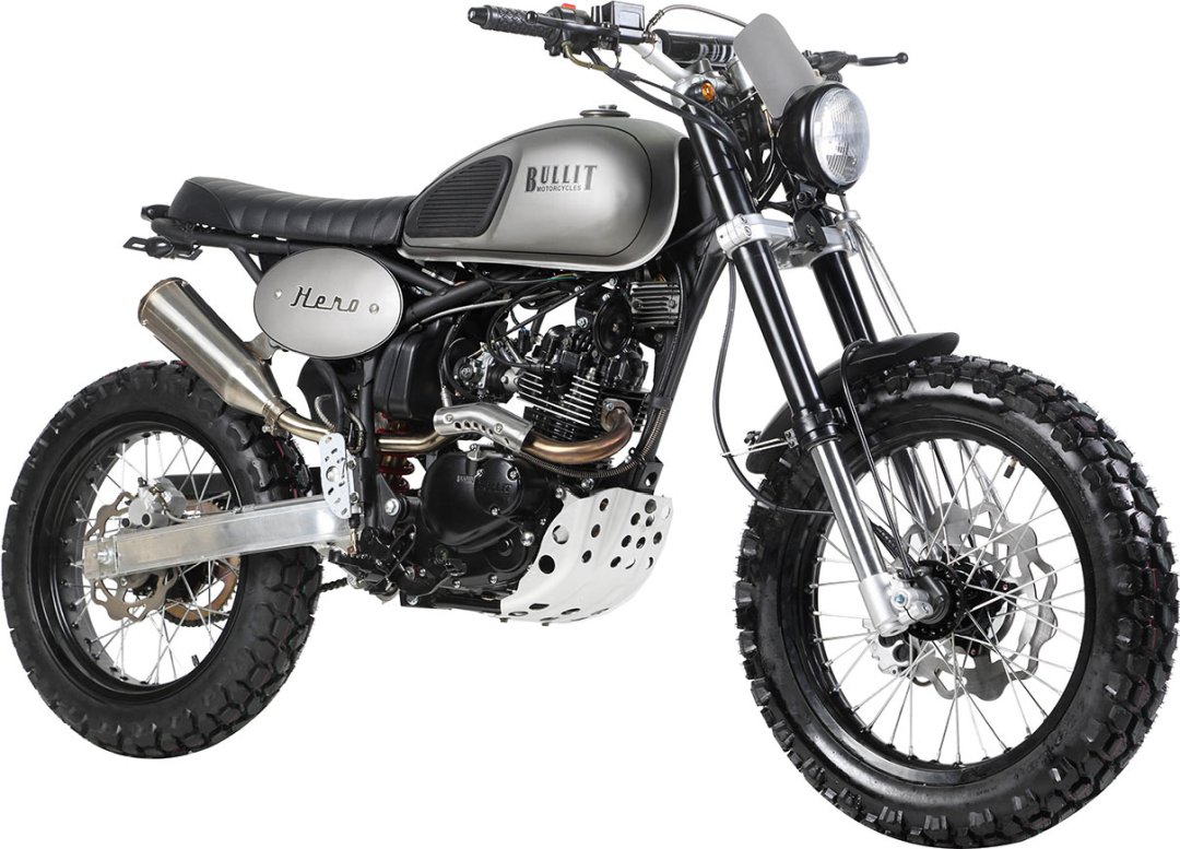 Moto 125 Bullit Hero de couleur grise