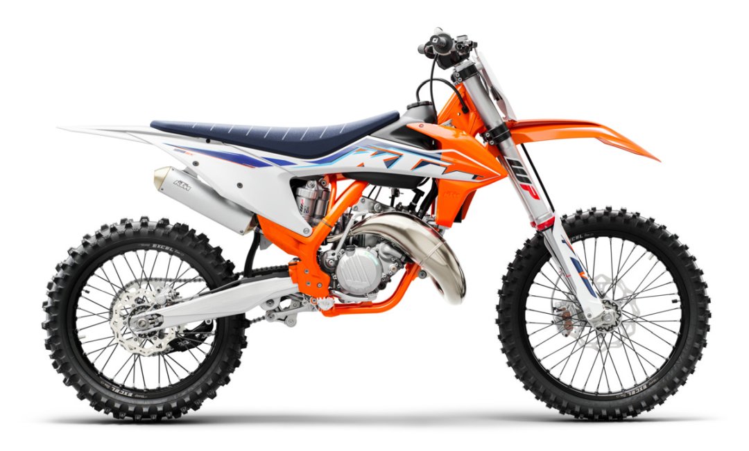 Moto 125 KTM 125 SX de couleur orange