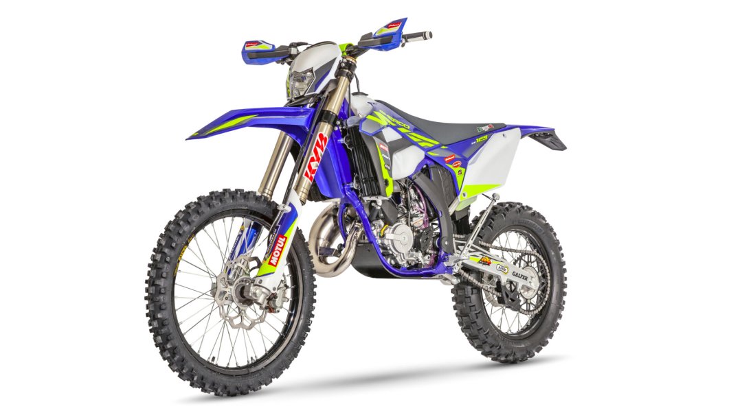 Moto 125 Sherco SE Factory de couleur bleue