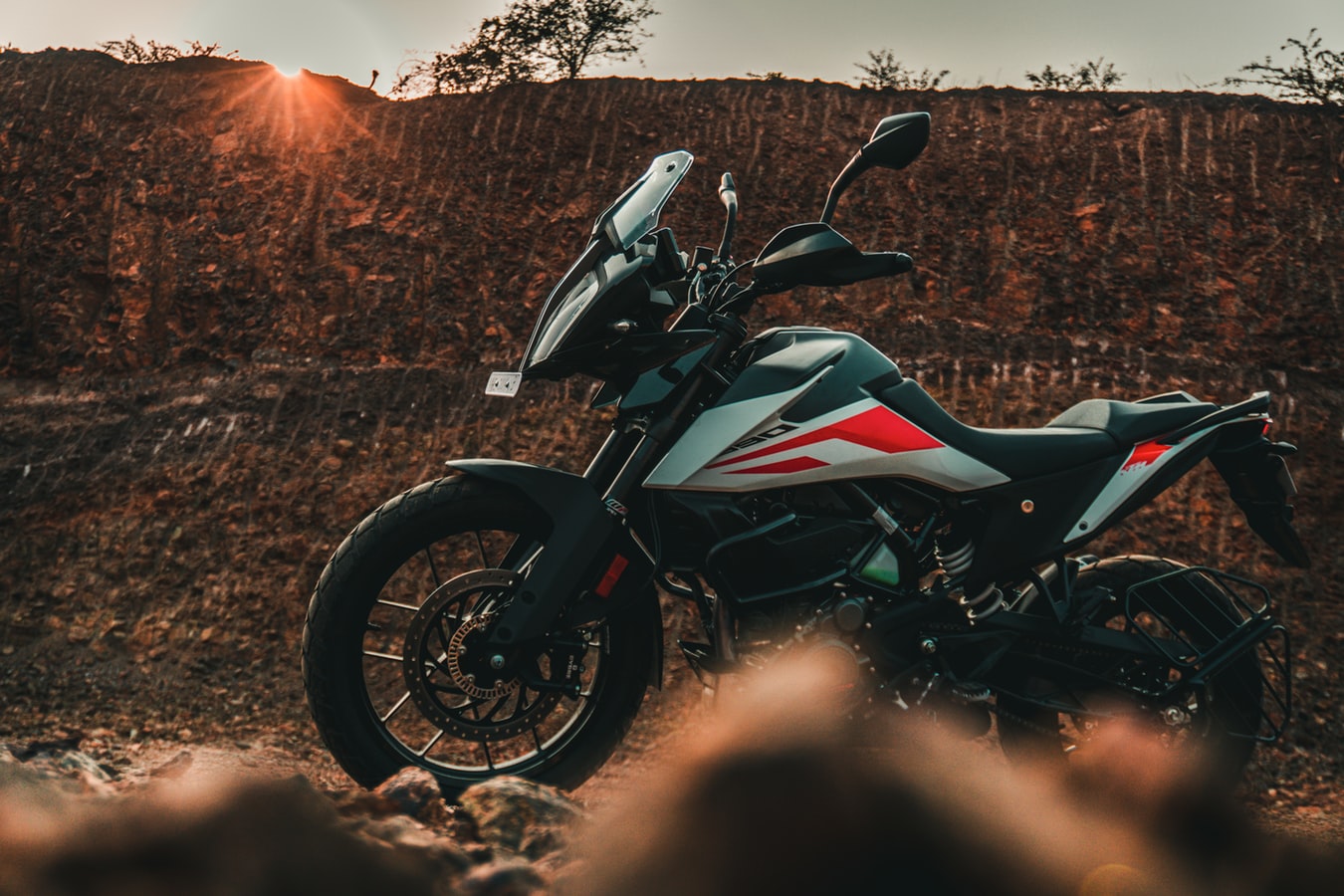 Motorcycle in the evening