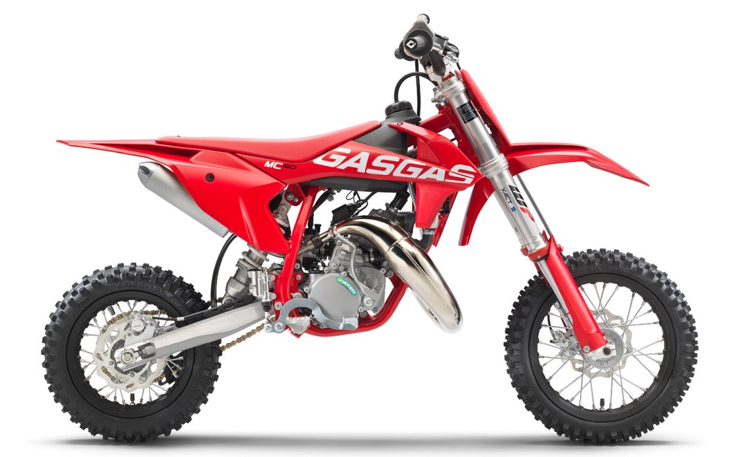 Moto cross 50 GasGas MC 50 2022 de couleur rouge