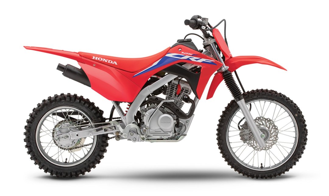 Moto cross Honda CRF125F 2022 de couleur rouge