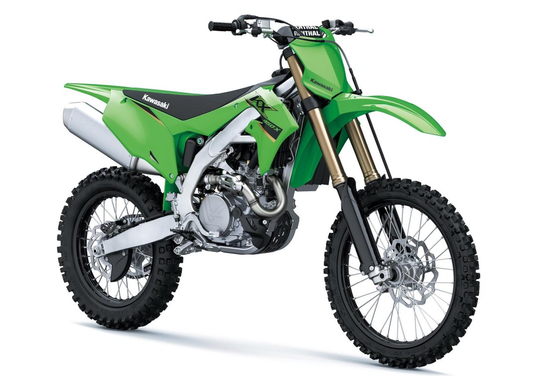 Moto cross Kawasaki KX450X 2022 de couleur verte