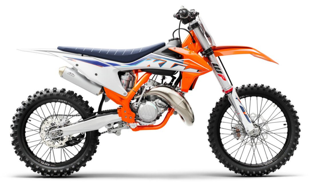 Moto KTM 125 SX 2022 de couleur orange