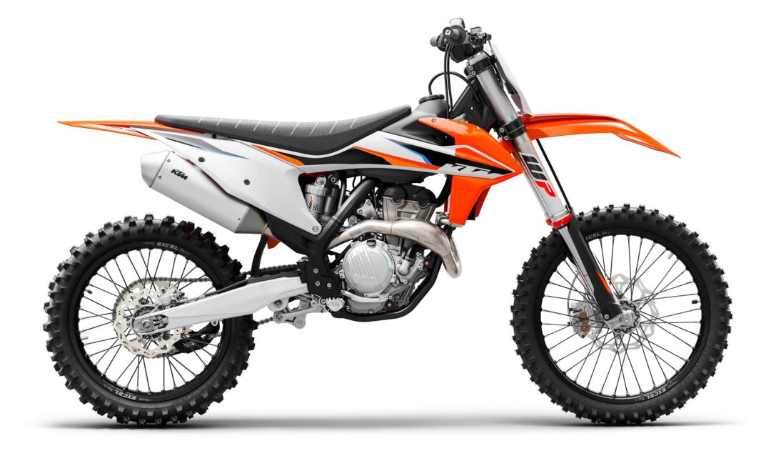 Moto KTM 350 SX-F 2022 de couleur orange