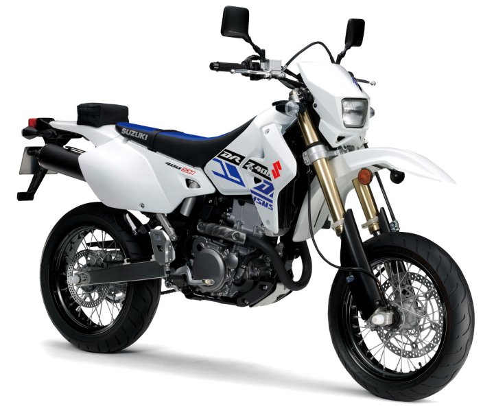 Supermotard Suzuki DR-Z 400 SM blanche