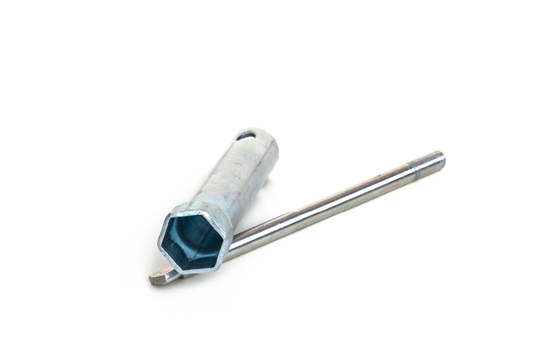 Motorcycle maintenance spark plug key